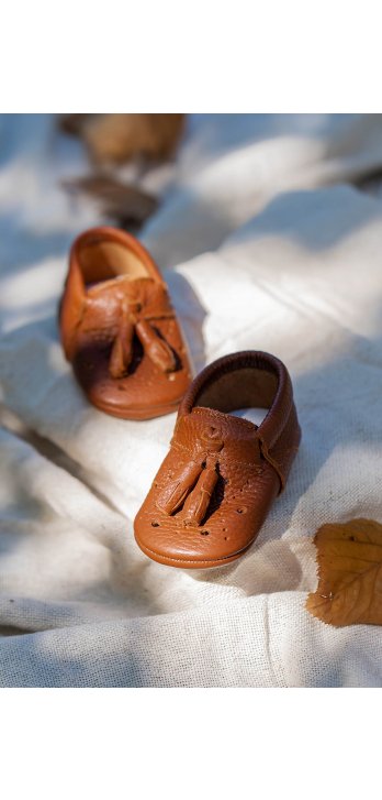Poy Natural Leather Tan Loafers