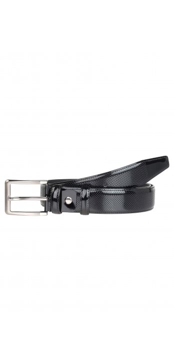 Milano Black Classic Patent Leather Belt