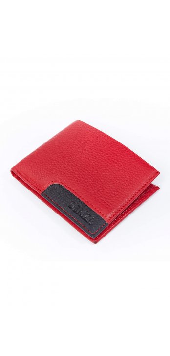 Garnili Genuine Leather Men's Wallet Red