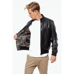 double-sided-camouflage-black-leather-jacket