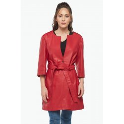 sara-red-womens-leather-coat
